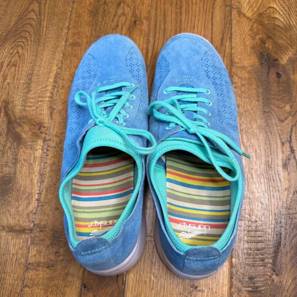 Dansko Elise Blue Suede Mint Trim Sneakers Walking Shoes Size 41 EU • 10 US - Picture 5 of 5